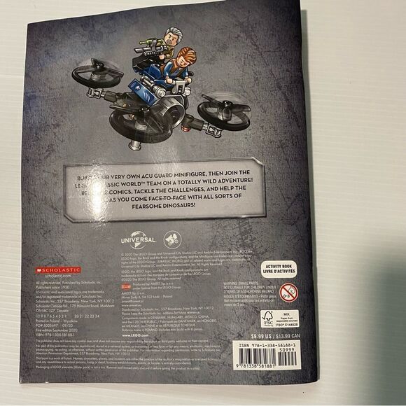 Lego Jurassic World dinosaur adventures book and minifigure - Picture 2 of 6
